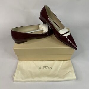 Alexandre Birman Tita Shiny Leather Mary Jane Ballerina Flats Italian 38 (US 8)